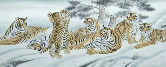 画虎名家杨迎春实力派画家杨迎春中国名家画虎杨迎春画虎村杨迎春